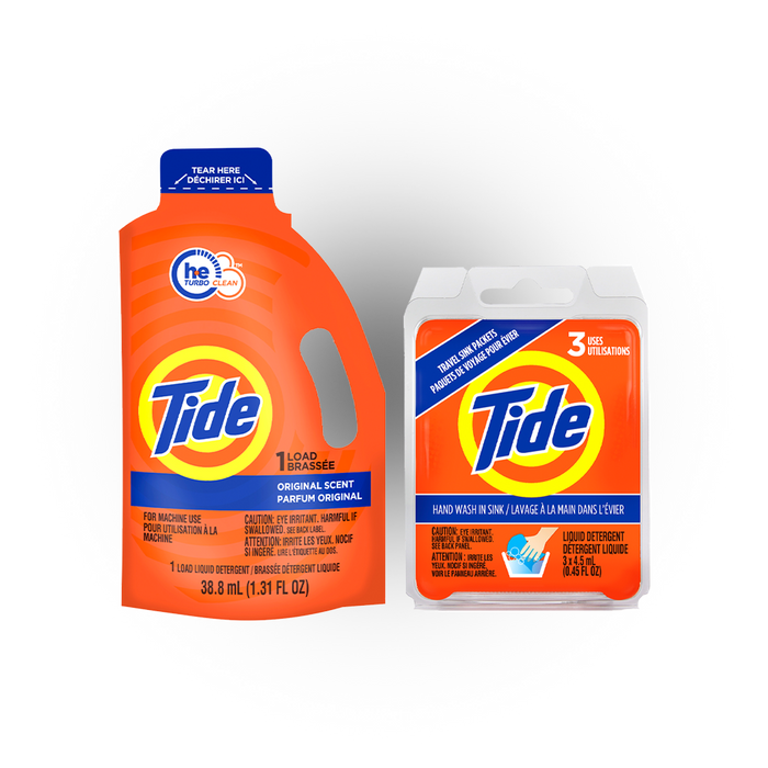 Tide Original Scent HE Detergent Single Load & Sink Packs